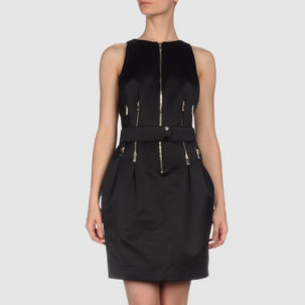 NWT MICHAEL Michael Kors Black Dress with Zippers